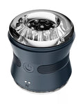 Palmo Vibrator Masturbator - blue palm-sized vibrating masturbator, front view