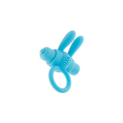 AMORE 10F RABBIT VIBRATING COCK RING  3.2 INCH BLUE