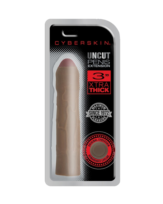 Cyber Skin Xtra Thick Uncut Transformer Penis Extension  3 Inch