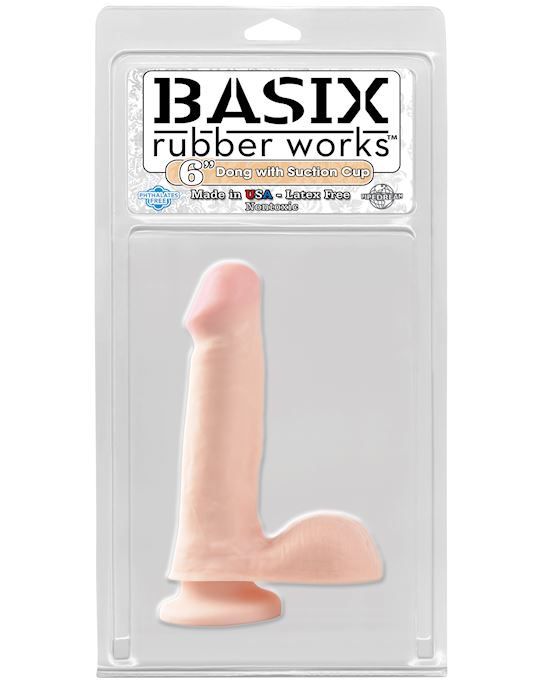 Basix 6 Inch Suction Cup Dildo
