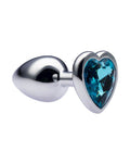 Kinki Range Alloy Love Heart Gemmed Butt Plug 2.7 inch