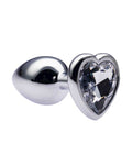 Kinki Range Alloy Love Heart Gemmed Butt Plug 2.7 Inch