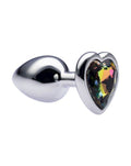 Kinki Range Alloy Love Heart Gemmed Butt Plug 2.7 Inch