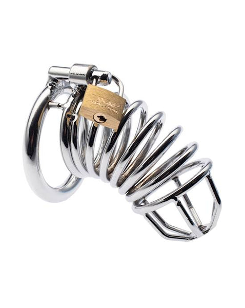 Male Chastity Device Stainless Steel Kink Shape Hinged Base Ring