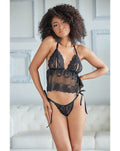 Allure Gigi Baby Doll And Panty Set Black