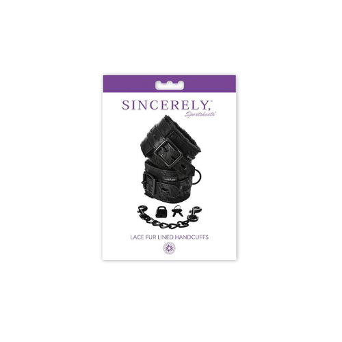 Sportsheets Lace Fur Lines Hand Cuffs
