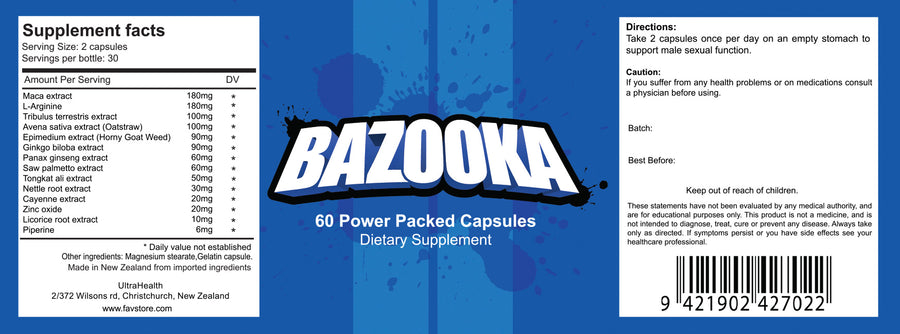 Bazooka - Penis Health and Size Enhancer